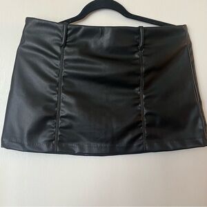 Faux Leather Mini Skirt